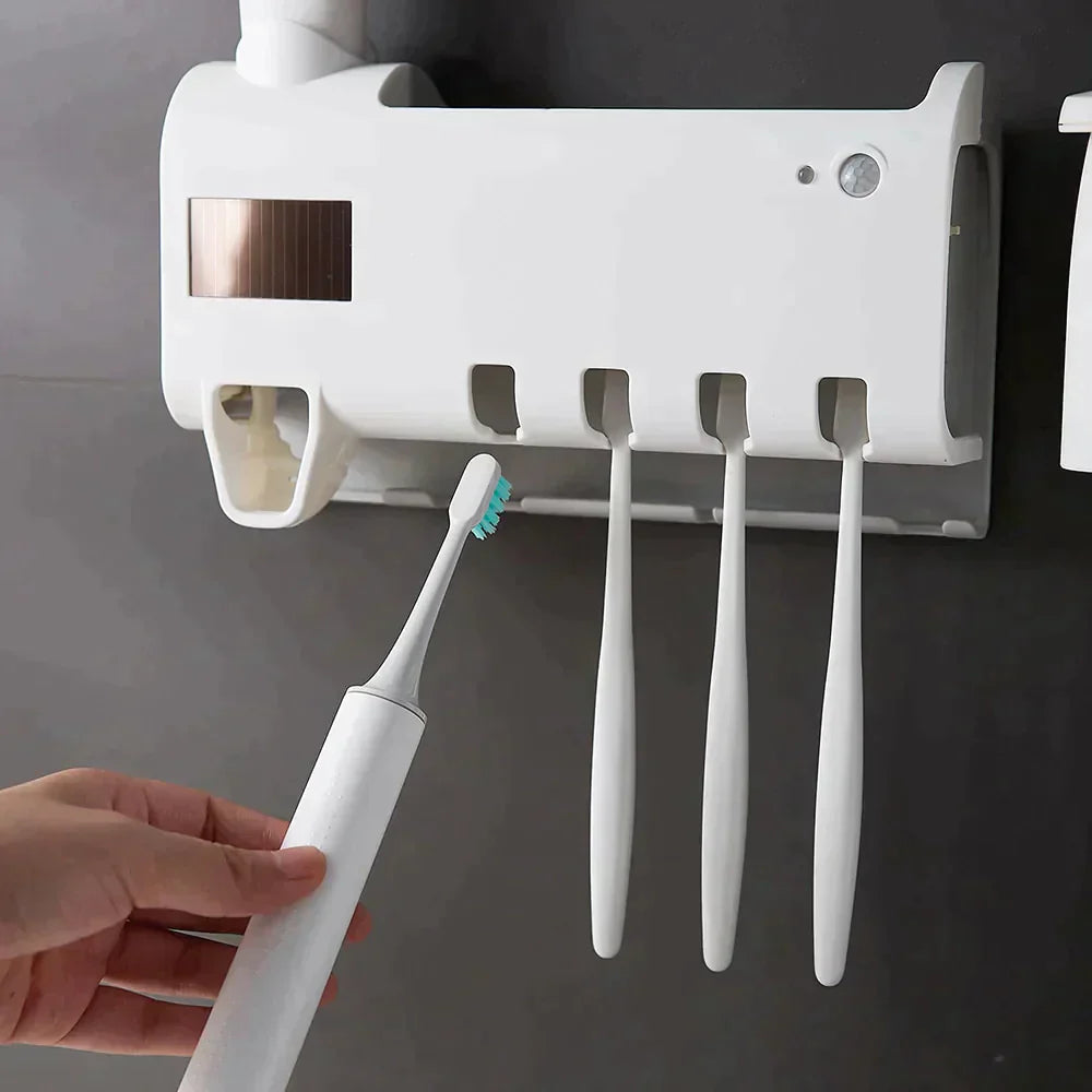 Solar Toothbrush Dispenser Holder