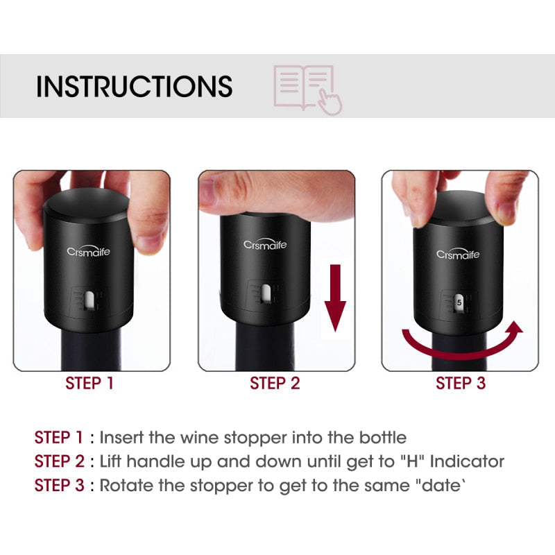 Vacuum Wine Bottle Stopper Vacuum | Homespun
